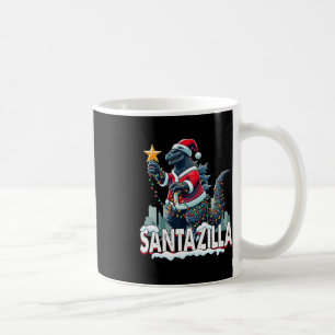 Kaiju jul Santazilla japanska monster dinosaurie Kaffemugg