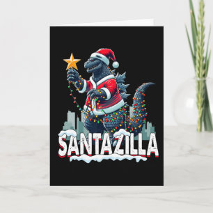 Kaiju jul Santazilla japanska monster dinosaurie Kort