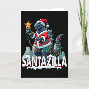 Kaiju jul Santazilla japanska monster dinosaurie Kort