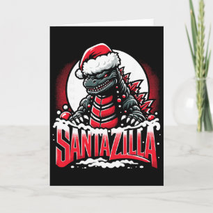 Kaiju jul Santazilla japanska monster dinosaurie Kort