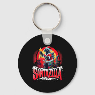 Kaiju jul Santazilla japanska monster dinosaurie Nyckelring