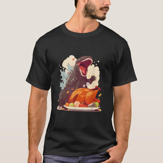Kaiju Monsters som gör Sak Hangy Kaiju varje dag T Shirt (Framsida)