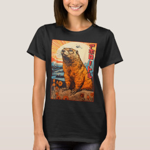 Kaiju Murmeldjur Monster Vintage Anime Manga Retro T Shirt