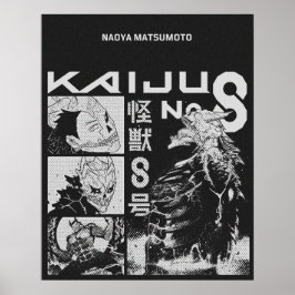 Kaiju No.8 – Manga Style Monster Battle Art Poster