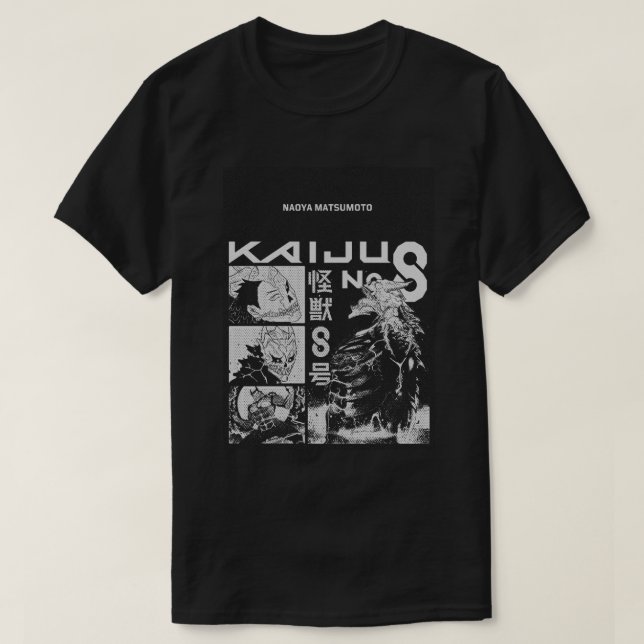 Kaiju No.8 – Manga Style Monster Battle Art Tees T Shirt (Design framsida)