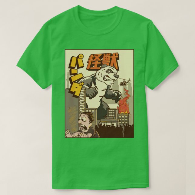 Kaiju Panda Japansk monster Gift T Shirt (Design framsida)