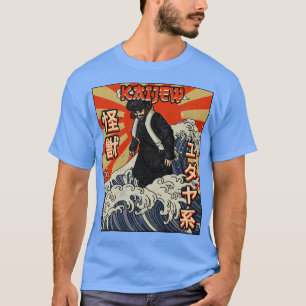 Kaiju Rabbi Jewish Jew Underbar Wave Off Kanagawa  T Shirt