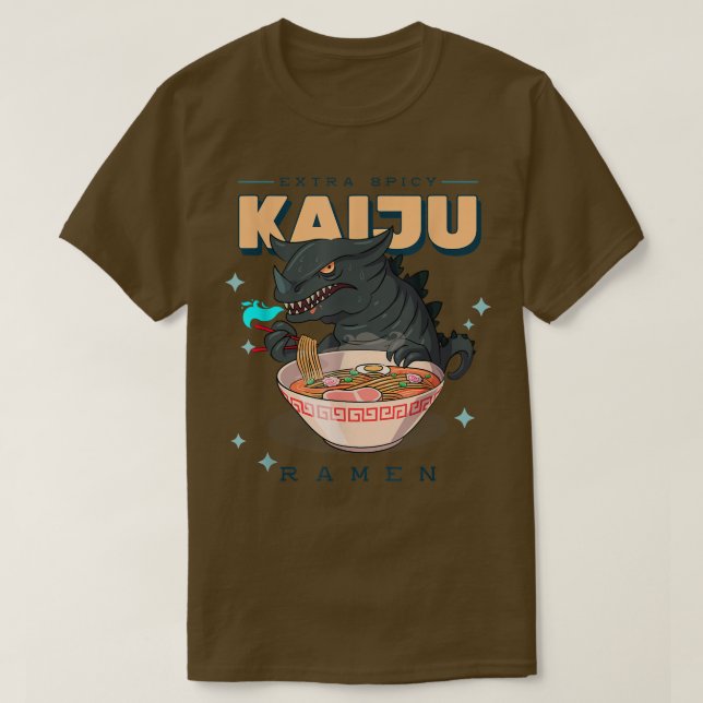 Kaiju Ramen Cat Japansk Cute Kawaii Anime  T Shirt (Design framsida)