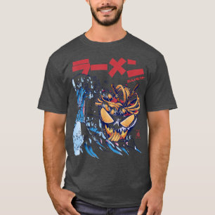 Kaiju Ramen Underbar Wave Off Kanagawa Japansk Foo T Shirt