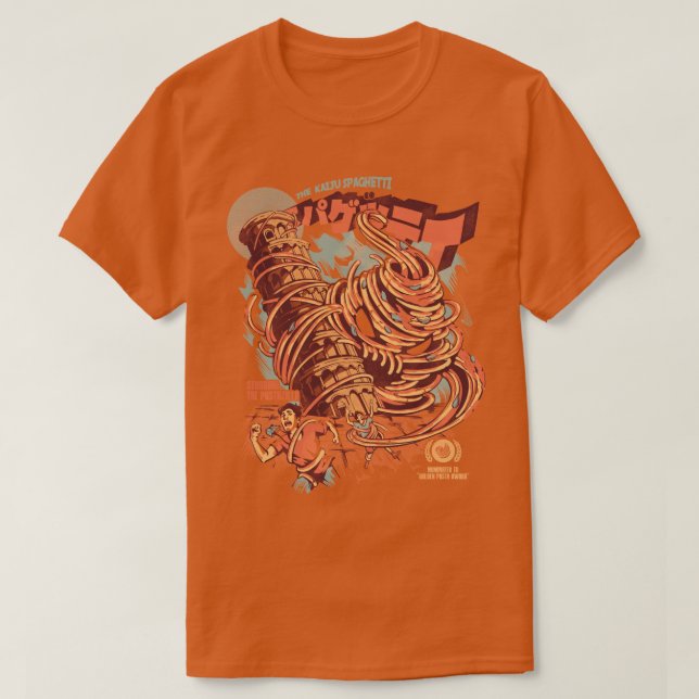 Kaiju Spaghetti T Shirt (Design framsida)