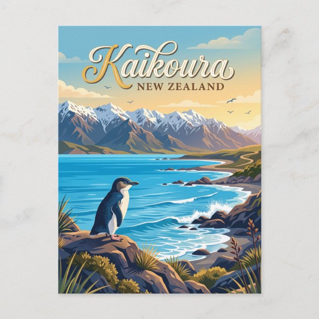 Kaikoura Nya Zeeland Vykort (Framsida)