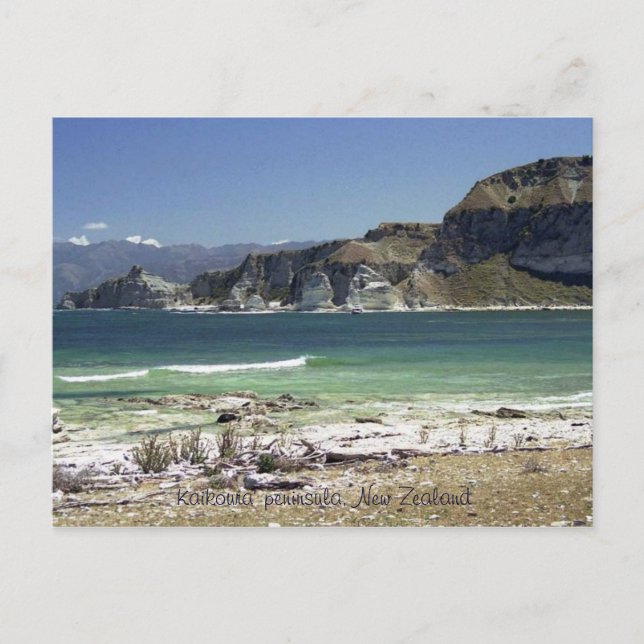 Kaikoura' peninsula, Nya Zeeland Vykort (Framsida)