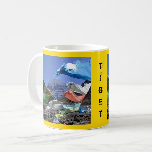 Kailash, Heliga bergsberg, Tibet - Himalaya Kaffemugg (Framsida vänster)
