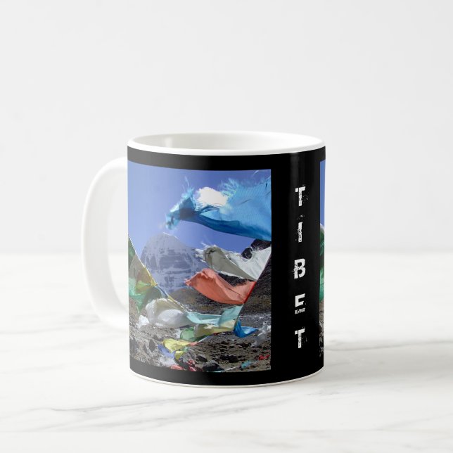 Kailash heligt berg, Tibet - Himalayas Kaffemugg (Framsida vänster)