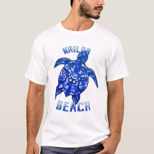 Kailua Beach Hawaii Vacation Tribal Turtle T Shirt