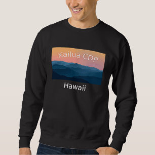 Kailua CDP Hawaii Berg solnedgång hemstad Lång Ärmad Tröja