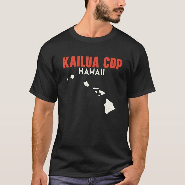 Kailua CDP Hawaii USA, USA, USA, Travel Hawaiia T Shirt (Framsida)