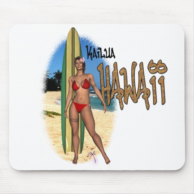 Kailua Hawaii Mousepad Musmatta (Framsidan)