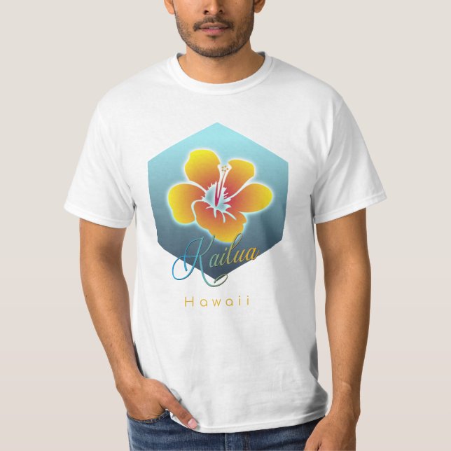 Kailua Hawaii som surfar stranden T Shirt (Framsida)