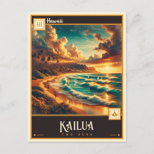 Kailua, Hawaii | VINTAGE Vykort (Framsida)
