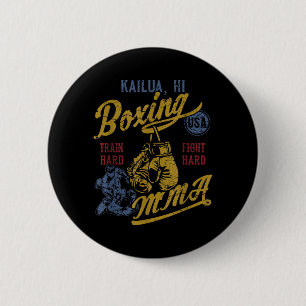 Kailua HI Retro Boxning MMA USA Vintage Distressed Knapp
