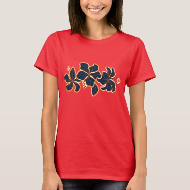 Kailua Hibiscus Dam T-Shirt (Framsida)