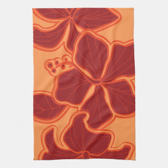 Kailua Hibiscus Hawaiian Kitchen Towel Kökshandduk (Vertikal)