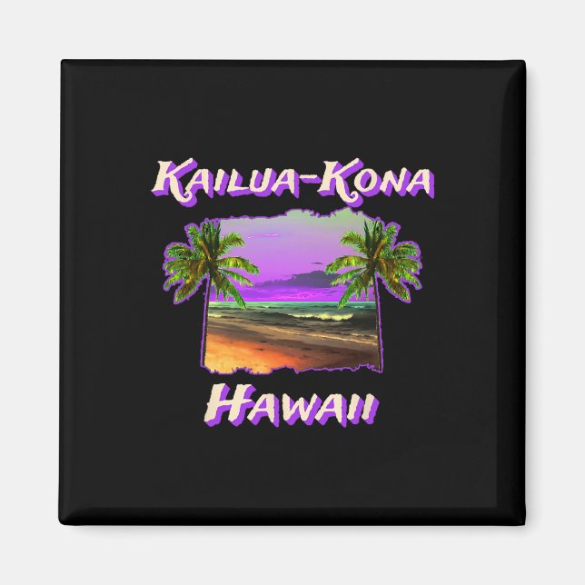 Kailua-kona Hawaii 1-stränder Magnet (Framsidan)