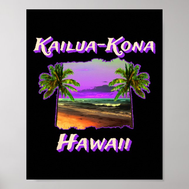 Kailua-kona Hawaii 1-stränder Poster (Framsidan)