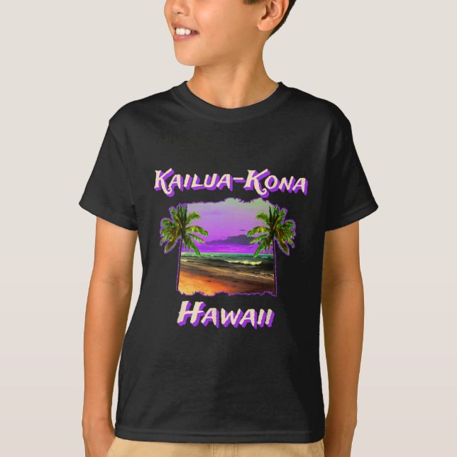 Kailua-kona Hawaii 1-stränder T Shirt (Framsida)