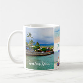 Kailua Kona Hawaii 4 Fotofamilj Resa år Kaffemugg