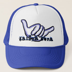 Kailua Kona hawaii blue shaka hat Truckerkeps