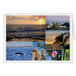 Kailua Kona Hawaii Collagekort Hälsningskort