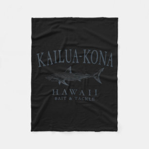 Kailua - kona hawaii haj retro skiffer konst fiske fleecefilt