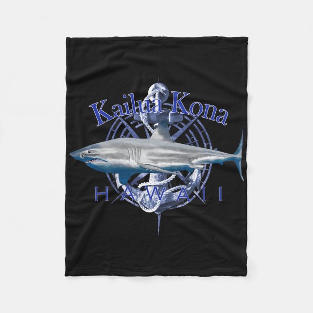 Kailua Kona Hawaii nautisk segling båtliv  Fleecefilt (Framsidan)