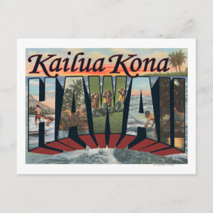 Kailua Kona, Hawaii - Stora Brev Scenes Vykort