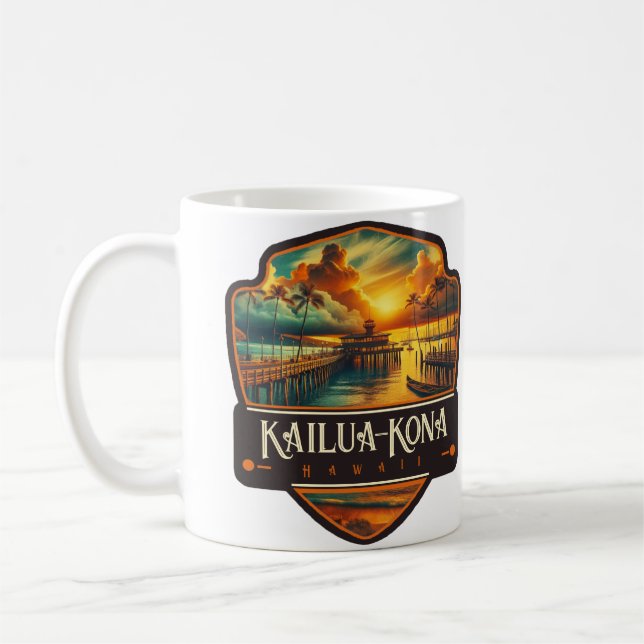 Kailua-Kona, Hawaii | Vintage Kaffemugg (Vänster)