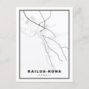 Kailua-Kona Karta Vykort