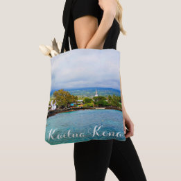 Kailua Kona Pier Hawaii Oil Paint Digital Art Tygkasse
