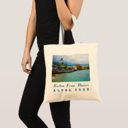 Kailua Kona pirHawaii olja målar konstresaår Tygkasse