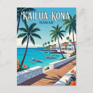 Kailua-Kona Town Hawaii Vykort