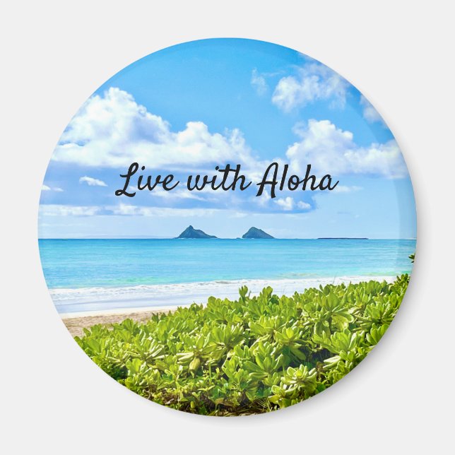Kailua, Oahu Square Magnet (Framsidan)