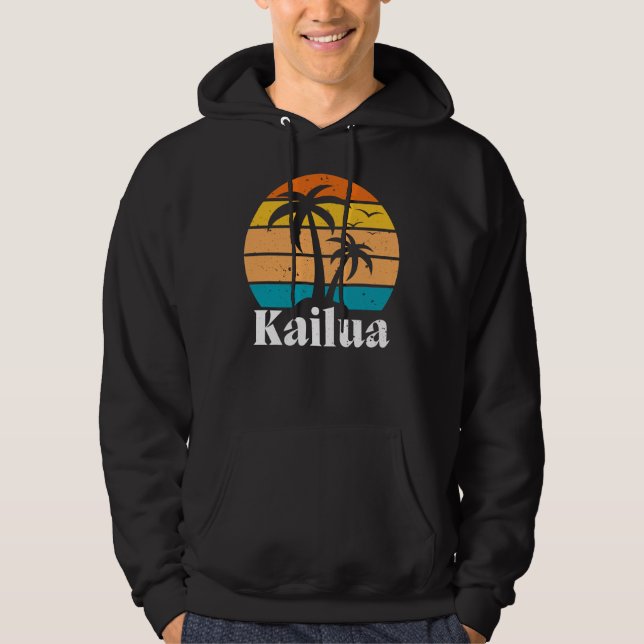 Kailua Retro-Vintage Hoodie (Framsida)