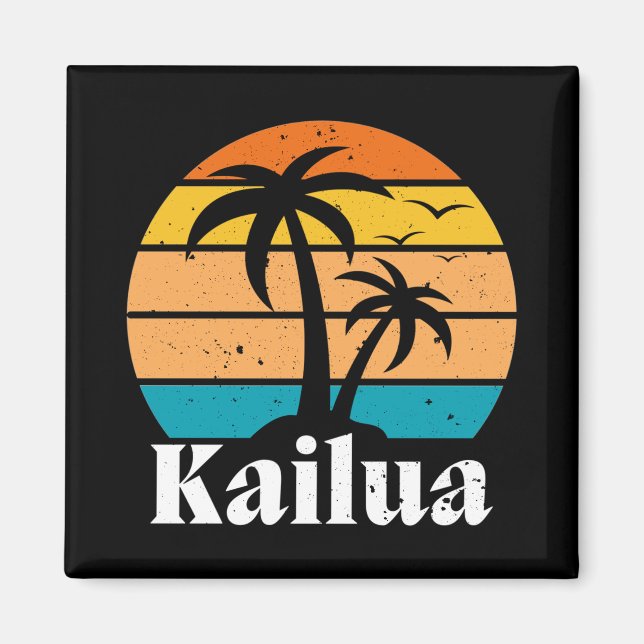 Kailua Retro-Vintage Magnet (Framsidan)