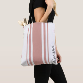 Kaimana Minimalist Ränder Monogram Tygkasse