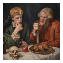 Kain & Abel renässansstil surrealistisk finkonst
