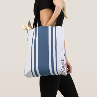 Kainoa Minimalist Ränder Monogram Tygkasse