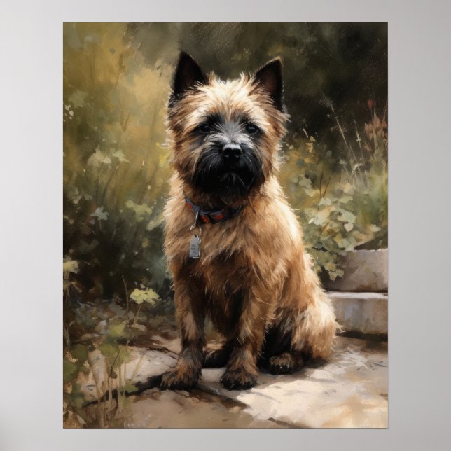 Kairn Terrier Hund Art Print Poster (Framsidan)