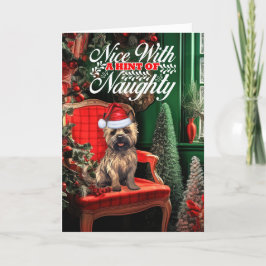 Kairn Terrier Jul Hund.. Helgkort