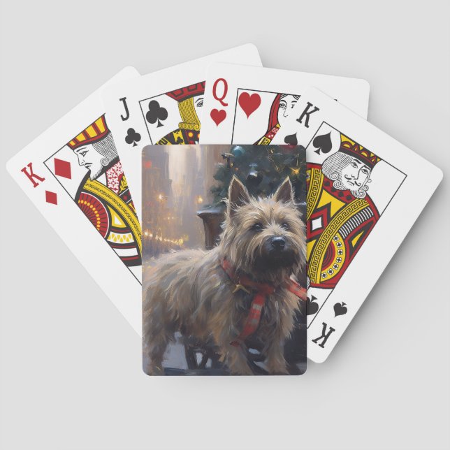 Kairn Terrier jul jul, helgsäsong Casinokort (Baksidan)